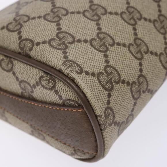 GUCCI GG Supreme Web Sherry Line Bag Pvc Beige Gold 89 02 018 - Picture 11 of 16
